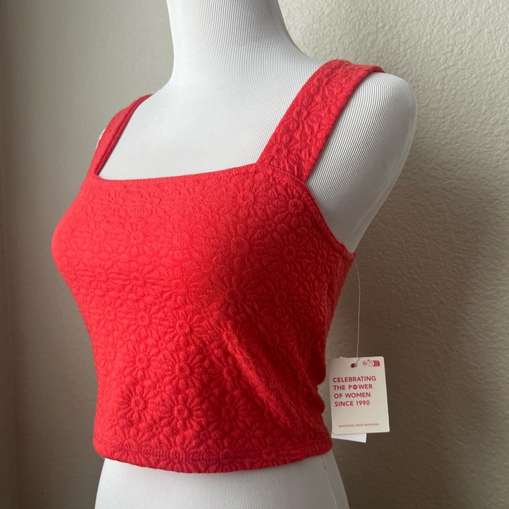 NWT Roxy Floral Embossed Tank Top, S - Picture 3 of 8